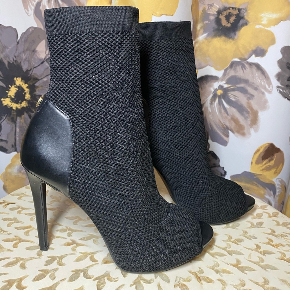 Guess peeptoe stiletto booties